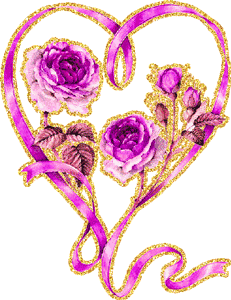 Gif animé coeur rose rose